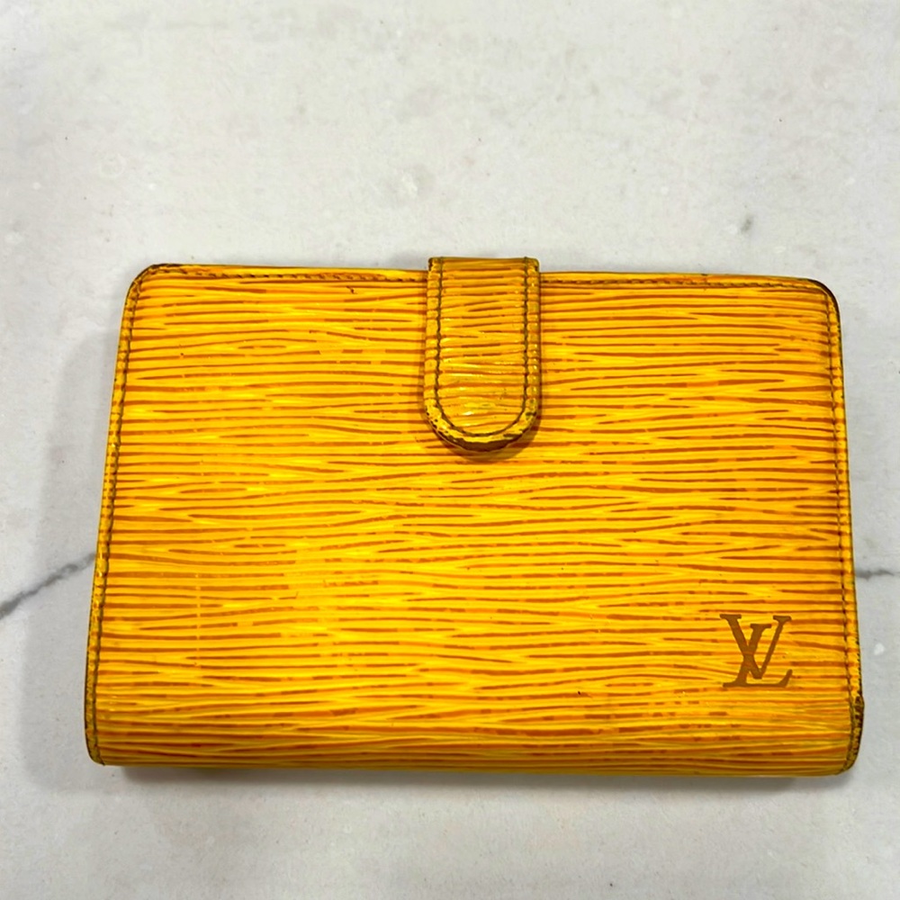 Louis Vuitton Viennois Epi Yellow Wallet